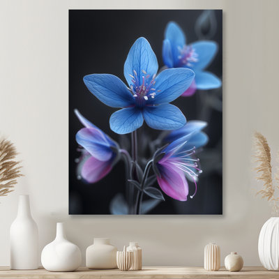 Impression d'art mural bleu, mauve et urbain fuchsia - fuchsia