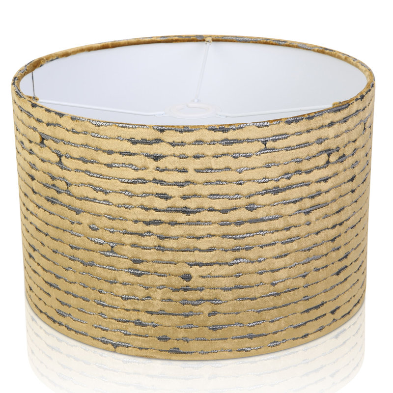 25cm H Polyester Drum Lamp Shade ( Screw On ), 25cm H x 40cm W x 40cm D