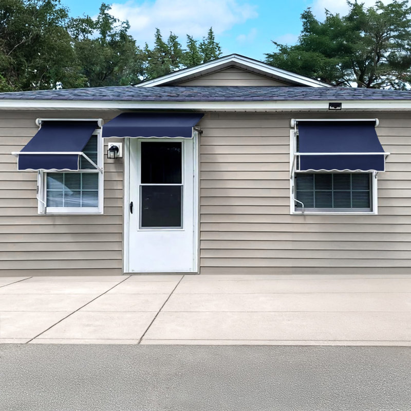 Awntech Mesa Window Retractable Awning, 24" H x 40" W x 24" D, Navy