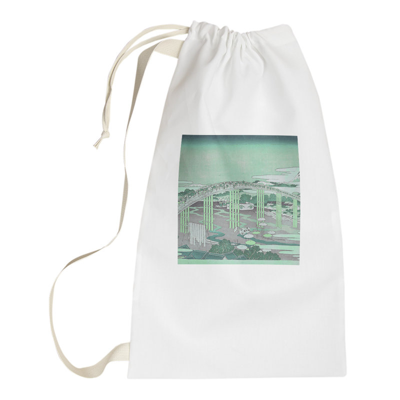 Sac à linge Japanese Bridge, Grand (H 76,5 po x l 29,5 po x 1,5 po), Vert