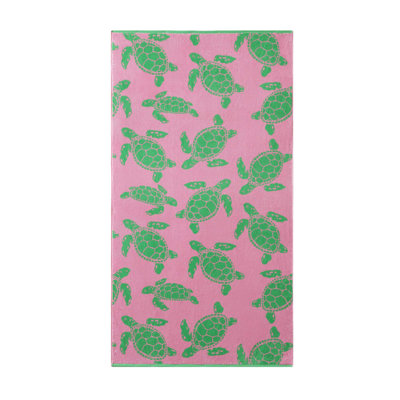 Tommy Bahama Linear Palms Pink 2 Piece Beach Towel Set