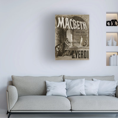 Antoine Barbizet Poster For The Opera Macbeth By Giuseppe Verdi Canvas Art