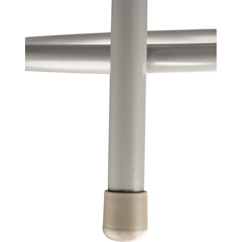 Robust Gray 18" Steel Frame Stool with Warp-Proof Masonite Seat