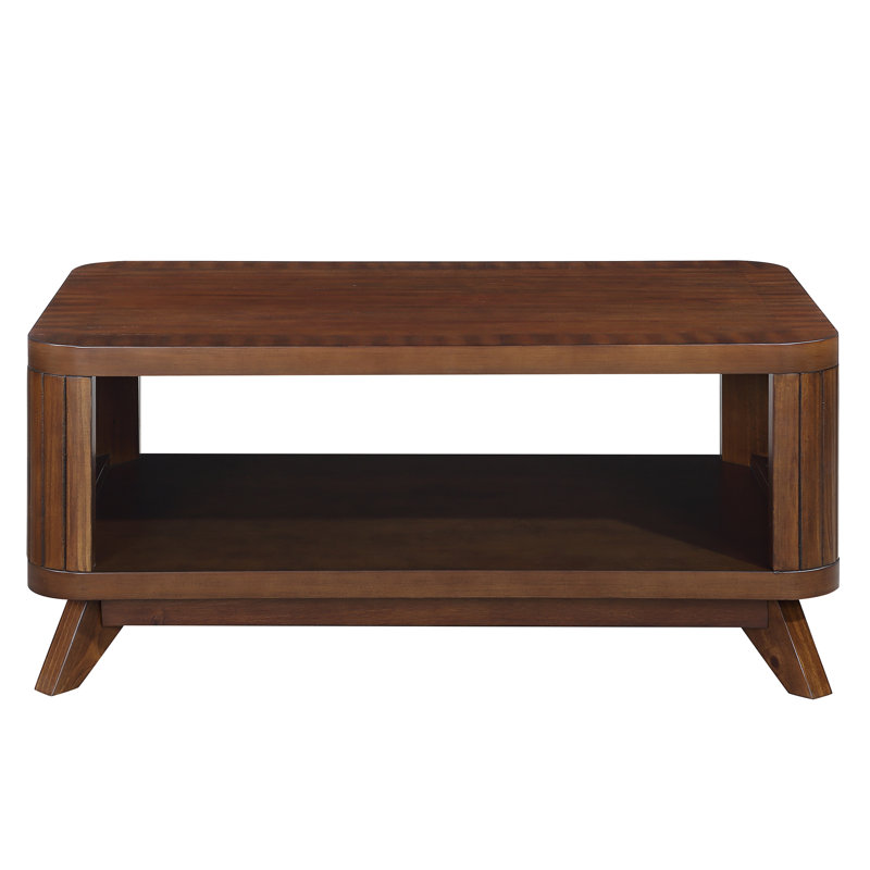 3-Piece Wood Centre Table Tea Table Set, Dark Walnut