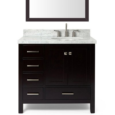 Ensemble de meuble-lavabo simple 37 po avec miroir Amariani