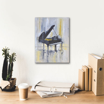 Epic Graffiti 'Piano In Gold 2'  by Allayn Stevens Canvas Wall Art, 12" x 16"