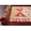 Tapis de couloir unique en laine noué à la main Oushak rouge / beige des années 2010 de 2 pi 9 po x 12 pi 2 po Ninive