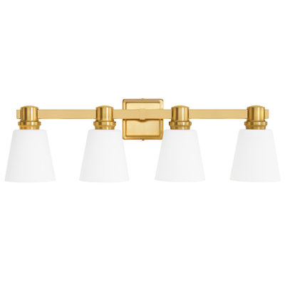 Luminaire de meuble-lavabo avec abat-jour opale Parker
