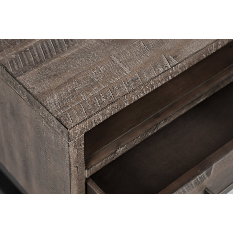 Table basse avec rangement en bois massif Bezout