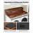 Washer Dryer Countertop with Shelf, 54 x 27.5 in Wooden Washer and Dryer Topper with 2 Drawers & 2 Hooks, Laundry Machine Topper for Laundry Closet Pantry Counter Organization and Storage, Brown-124786721