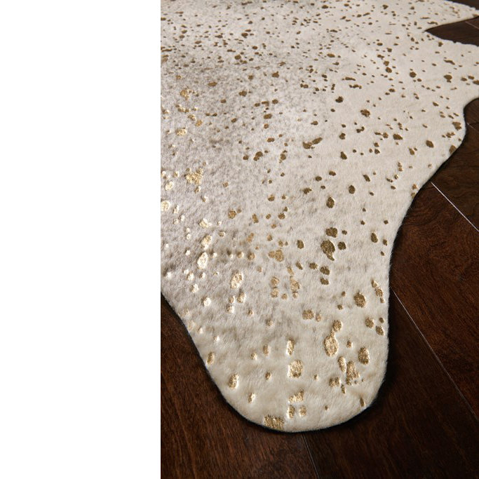 Tapis étain / doré Terrazas, Rectangle 5 pi x 6 pi 6 po