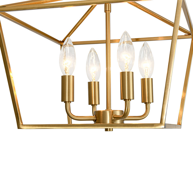 Plafonnier semi-encastré géométrique 4 lumières