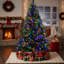 Arbre de Noël illuminé avec lumières pour la maison, décoration de fête, assemblage facile, support en métal-1190780853-1187886772
