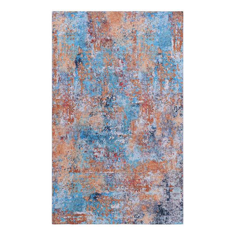 9x12 Kitchen Area Rug Washable - Non-slip Characteristic, Stain , Low-pile, & Pet Multi Colored Feature, Non-shedding, Entertaining For Pets Multi Mat