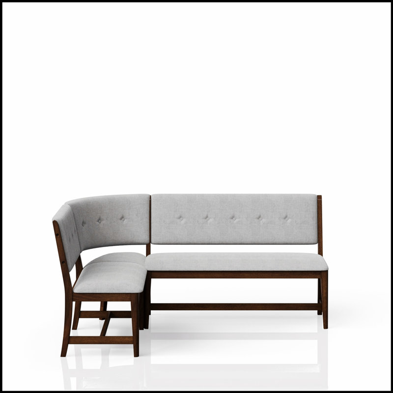 Banc de salle à manger incurvé de style Mid-Century