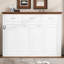 Lit escamotable simple avec 3 tiroirs, blanc