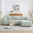 L-Shaped Sectional Sofa With Movable Ottoman-770366730