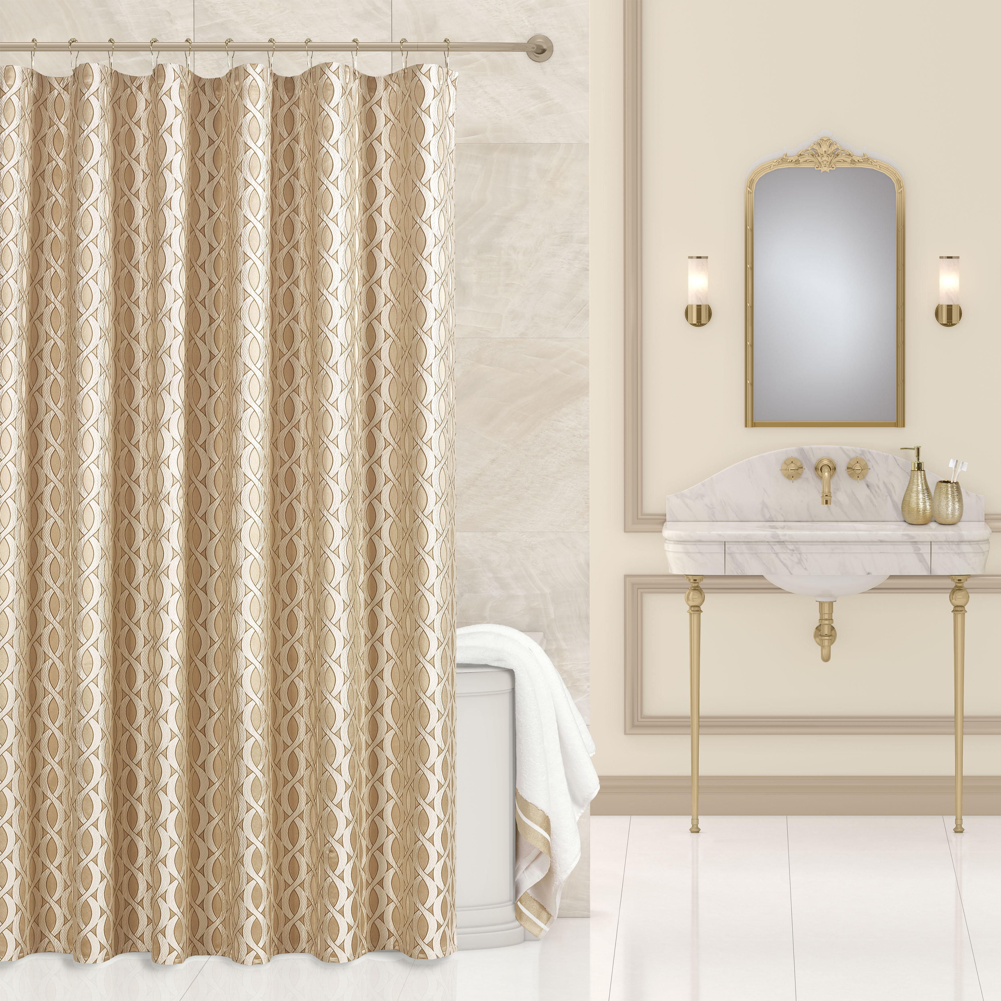 Shower curtain towel cheap sets