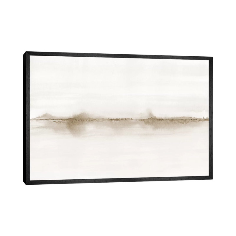 Watercolor Landscape Vii by Nouveau Prints - Painting on Canvas, 66.04cm H x 101.6cm W x 3.81cm D, Black Framed