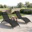 Ensemble de 2 fauteuils inclinables d'extérieur avec dossier réglable à 5 positions pour une utilisation en terrasse près de la piscine-639897040