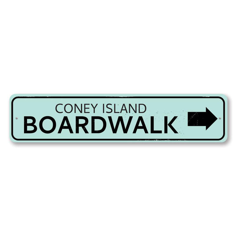 Panneau en aluminium personnalisé Boardwalk, H 4 po x l 18 po x P 0,04 po