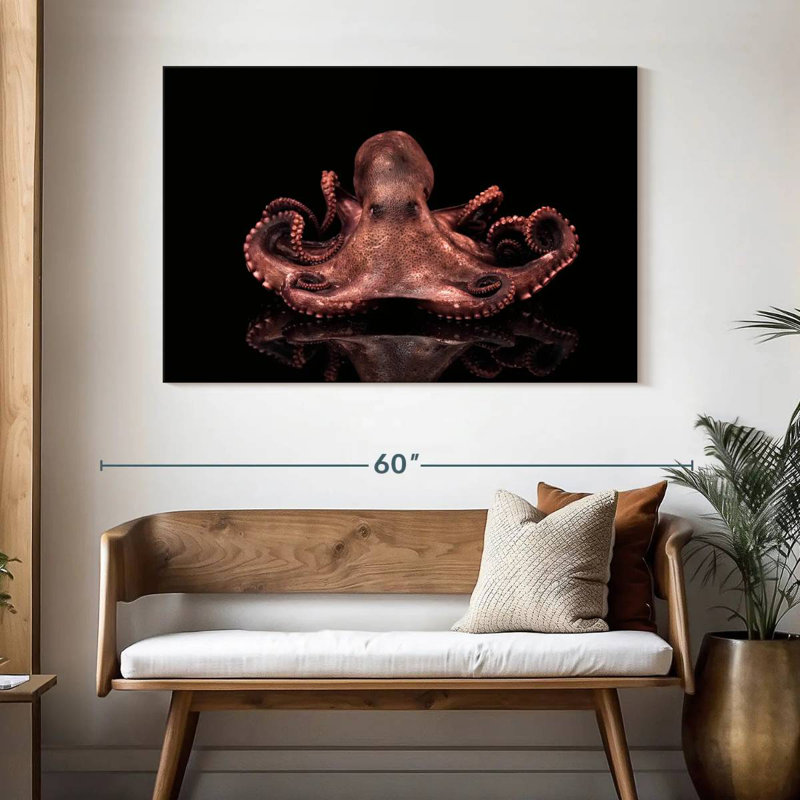 Brampt Plump Pink Octopus, 32" H x 48" W