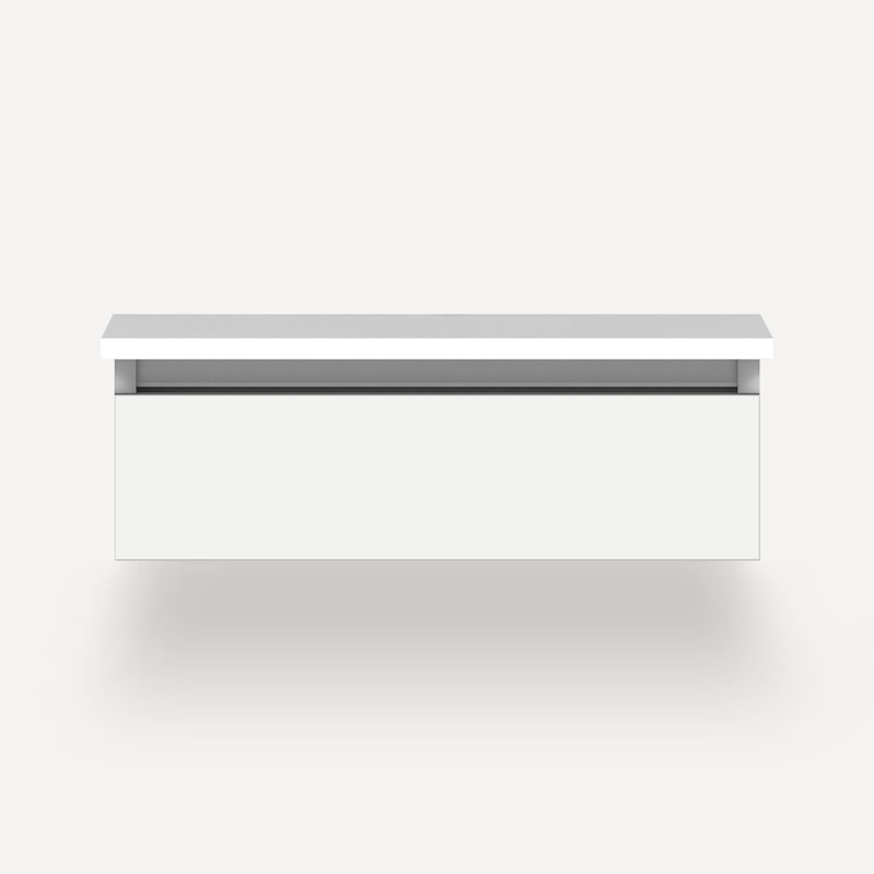 Cartesian Vanity 24"W, White, Lyra