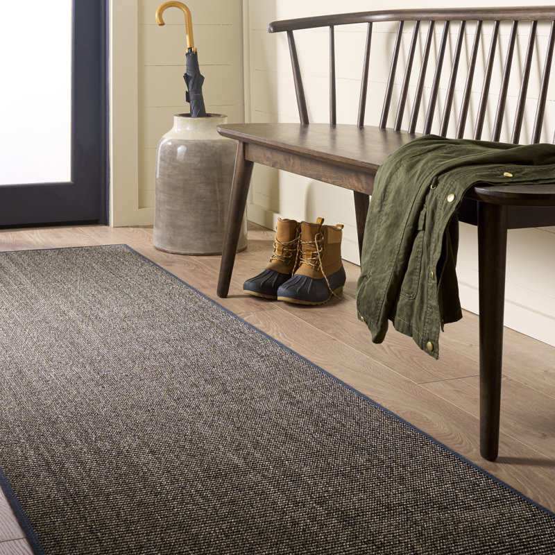Martha Stewart Sisal/Jute Rug in Charcoal, Runner 2'3" x 8'
