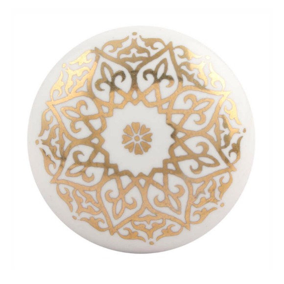Hand Painted 1 1/2" Diameter Round Knob