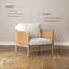 Fauteuil Boucle avec accoudoirs en rotin