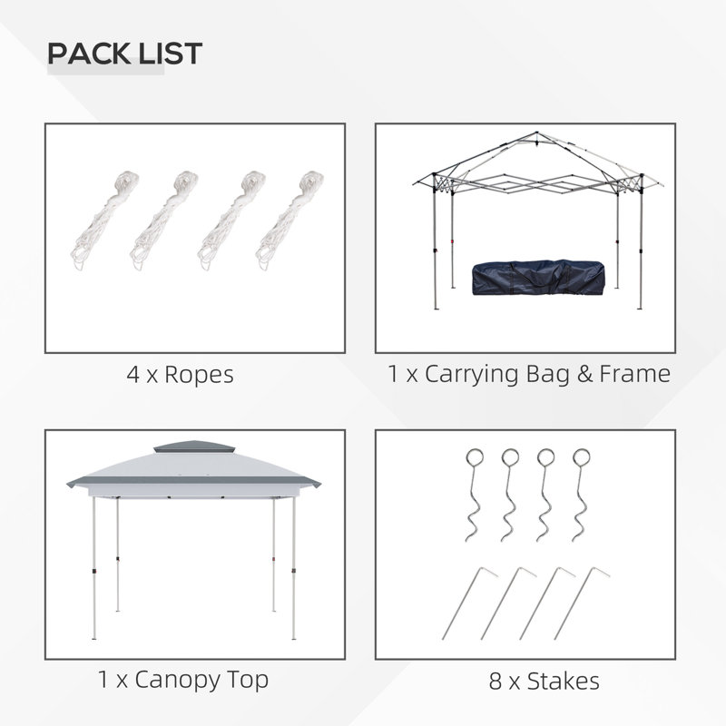 Pop Up Canopy Tent With Netting And Carry Bag, Instant Sun Shelter With 137 Sq.Ft Shade, Tents For Parties, Height Adjustable, For Outdoor, Garden, Patio