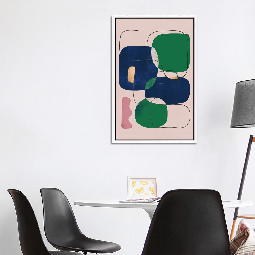 Abstrakter Achat Grün Geometrisch II von Helo Moraes - Galerie-verpackte Leinwand Giclée auf Leinwand