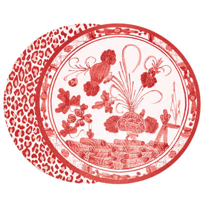 Vida Leather-like; Linen Round Placemats