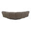 Kantu Brown Synthetic Leather Motion Sectional Sofa