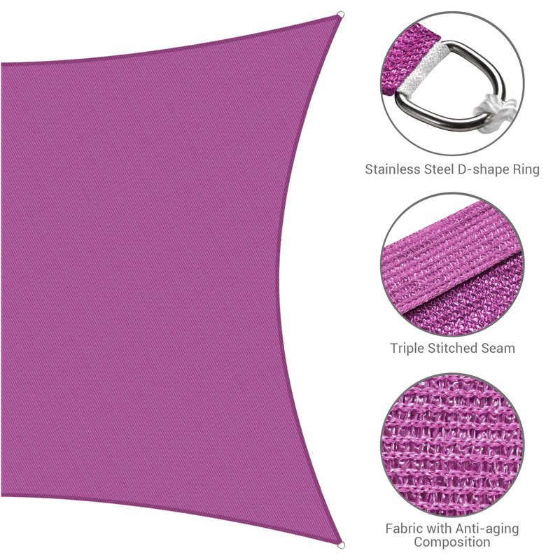 Fuchsia 20' x 16' Rectangle Sun Shade Sail Canopy