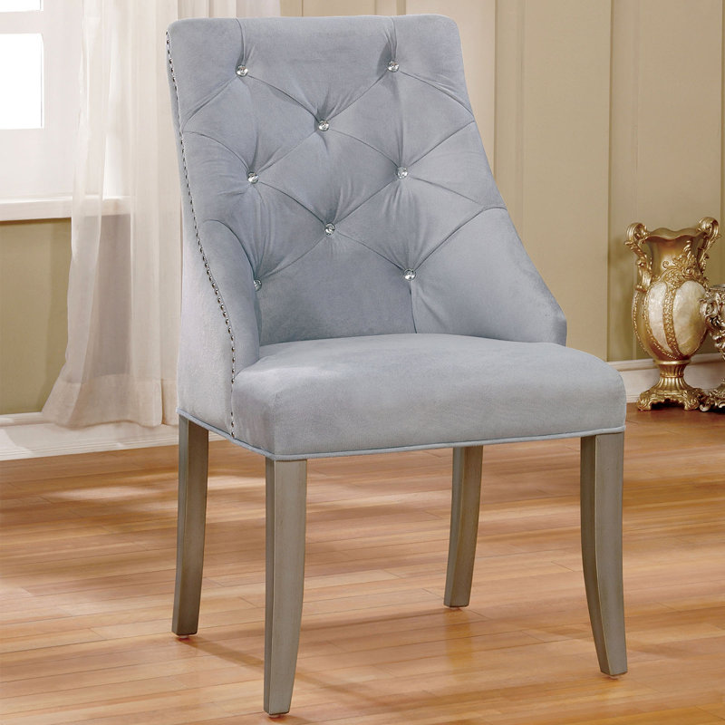 Ensemble de 2 chaises d'appoint rembourrées Flannelette