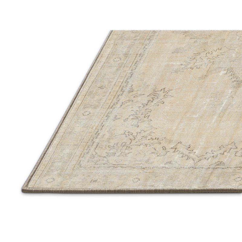 Tapis beige/gris traditionnel Strayhorn, Rectangle 2 pi x 5 pi