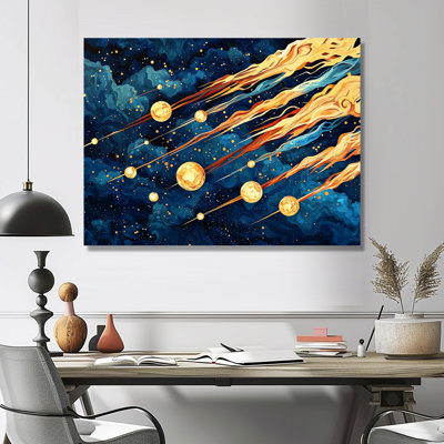 Radiant Cascade Of Comets II - Space Canvas Print