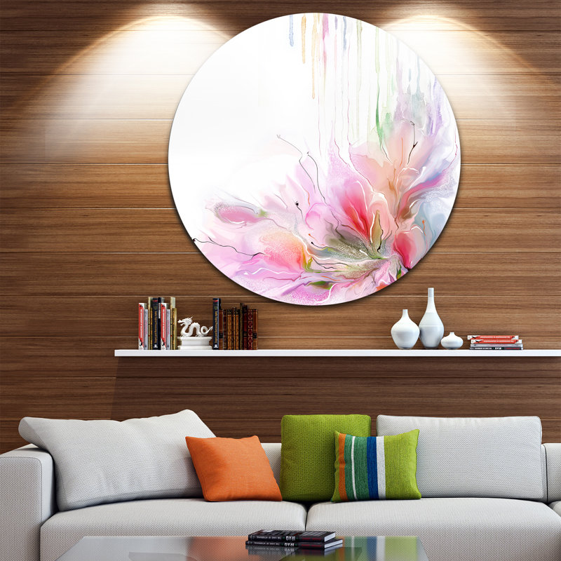 « floral composition », impression sur métal, H 23 po x l 23 po x P 1 po