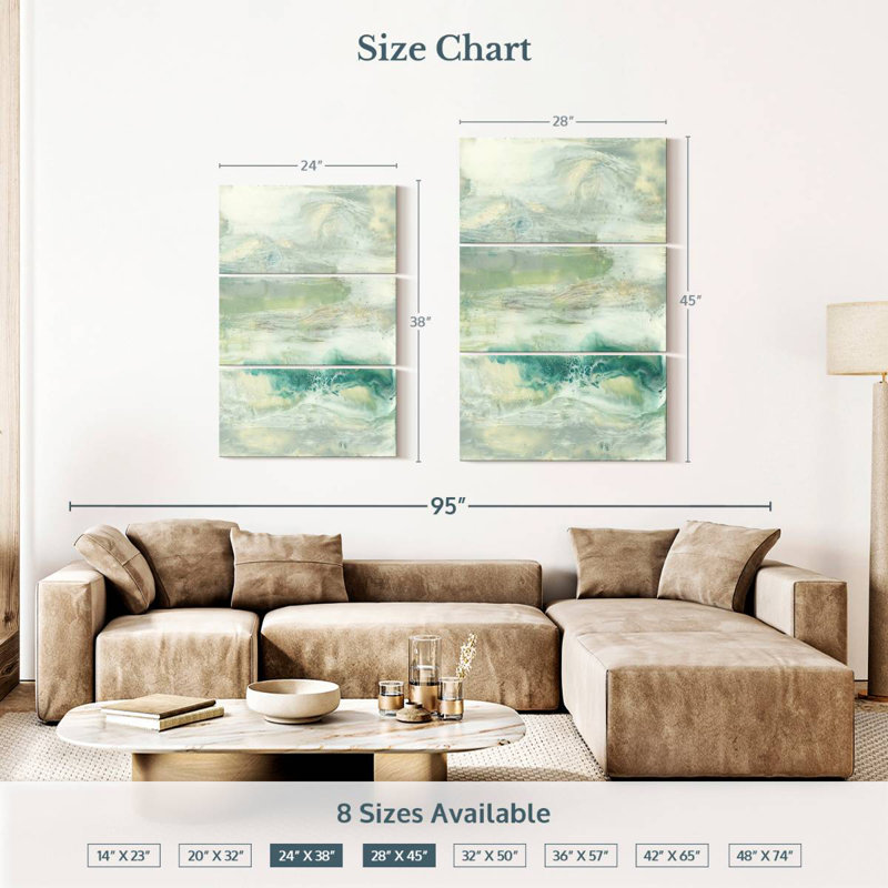Avery Serene Seafoam I, H 38 po x l 24 po