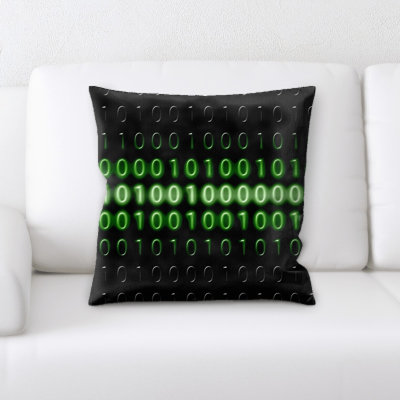 Binary Code Throw Pillow
