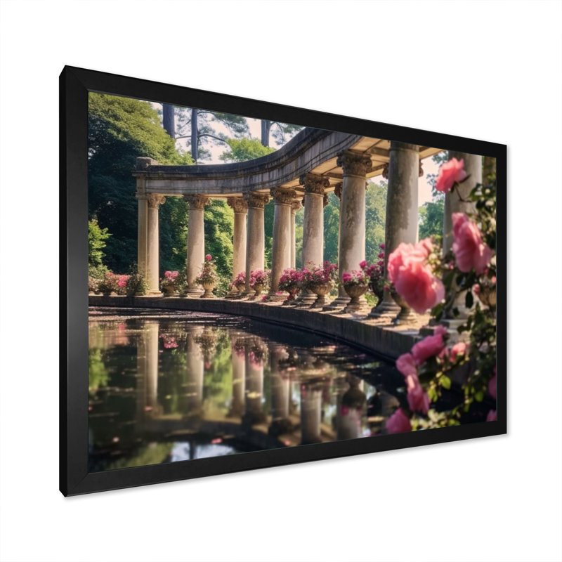 Floral Architecture Serene I - impression, H 30 po x l 40 po x P 1,5 po, Cadre photo noir
