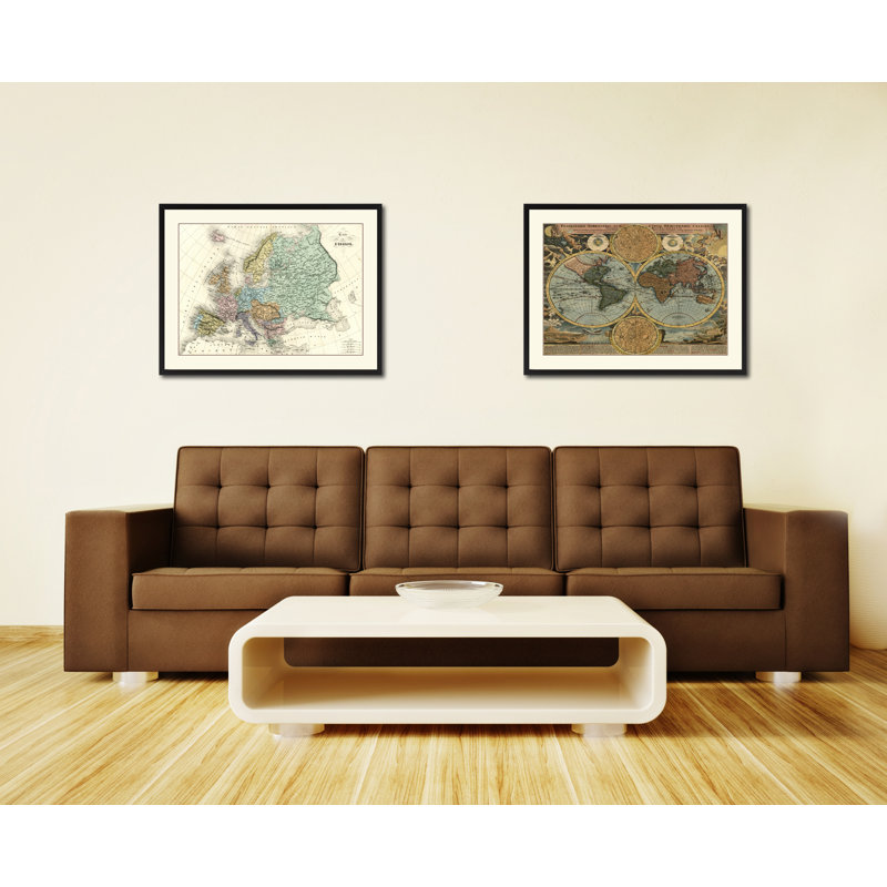 Art mural rétro Europe, 16 x 21, H 16 po x l 21 po