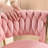  Pink Velvet Swivel Bar Stools Set of 2, Modern Adjustable Height Barstools with Golden Metal Base for Kitchen Island-1144765667-1146756353