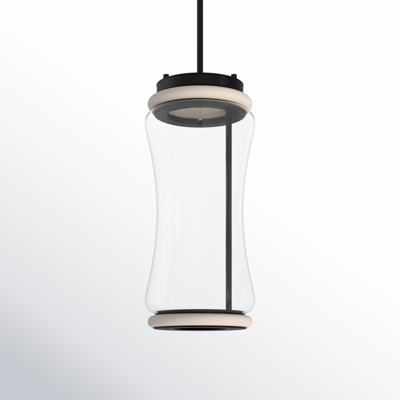 Poinsettia 2 - Light Matte Black LED Single Pendant