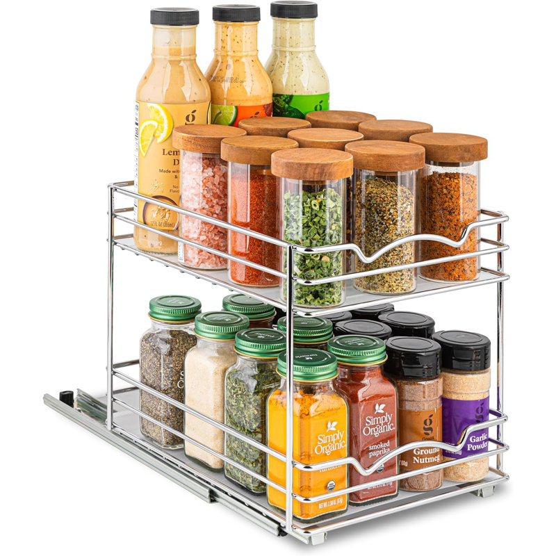 Rangement à 2 niveaux pour épices, canettes - Usage intensif, H 8,875 po x l 8,5 po x P 10,375 po