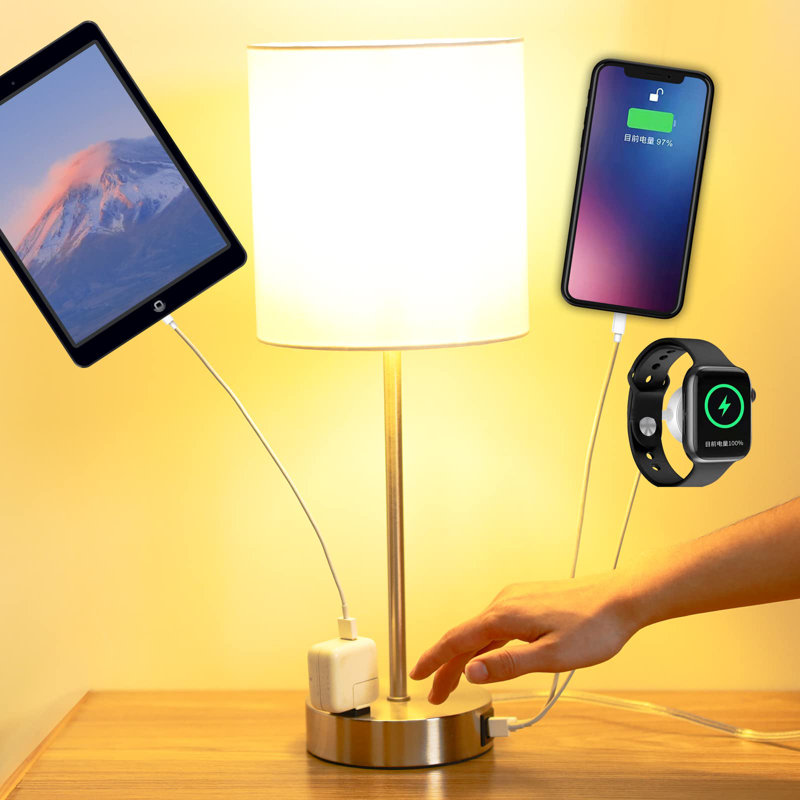 Lampe de table en métal Irma