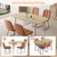 5-Piece Dining Table and Chairs ,Dining Room Set with 4 Modern Chairs-64484356-64484352