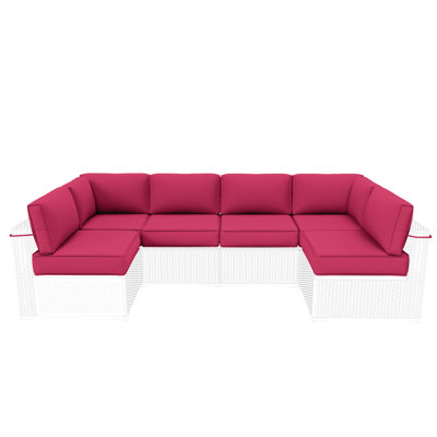 14-Piece Outdoor Replacement Cushion Set Seat/Back Cushion，26'' W X 26'' D，Only Cushions