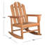 Chaise berçante en bois massif Agassiz